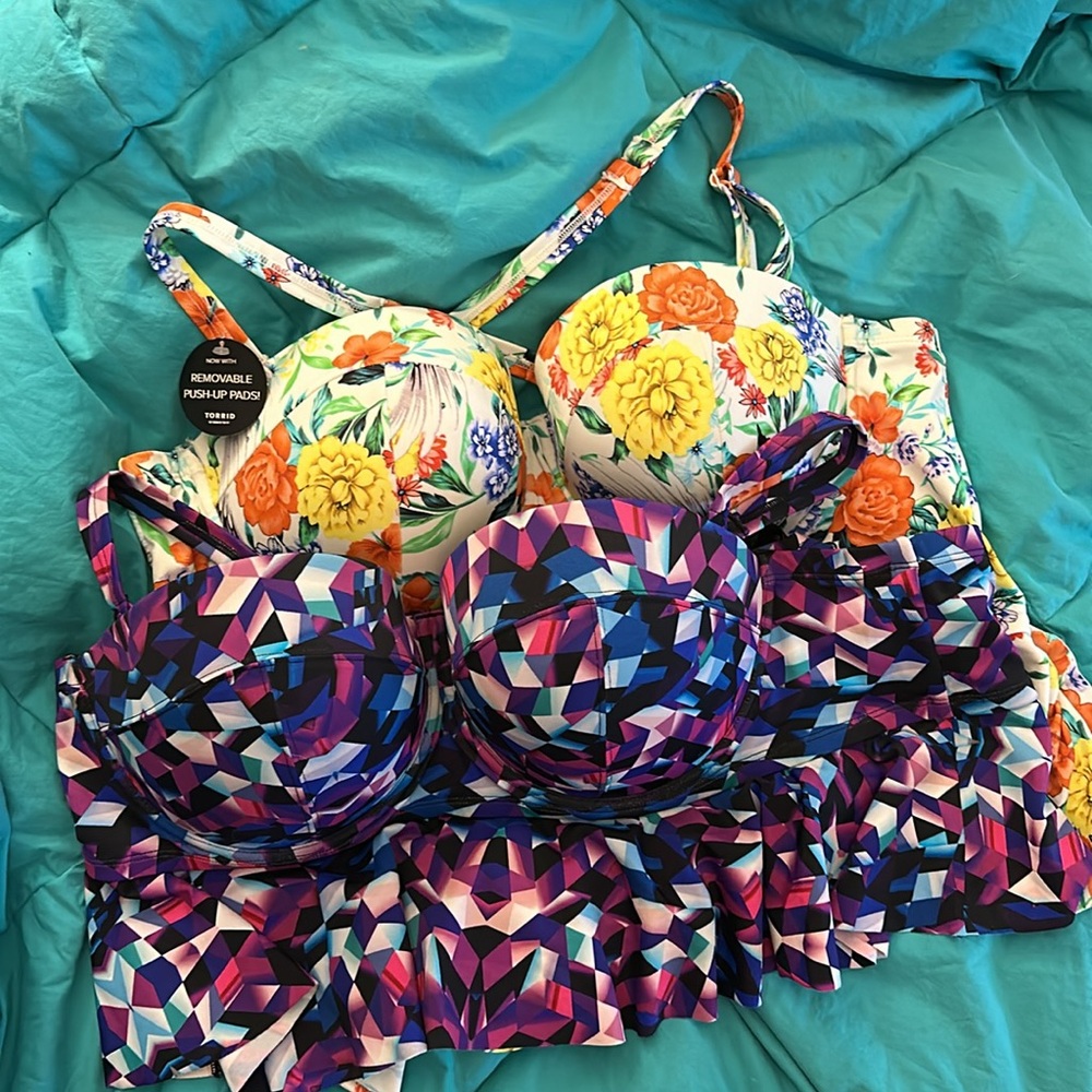 Set of 2 - Torrid Size 3 Swim Tops NWT/EUC